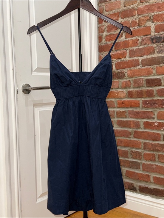 Aritzia Dresses & Skirts - Aritzia Babaton Navy Spaghetti-Strap Mini Dress
